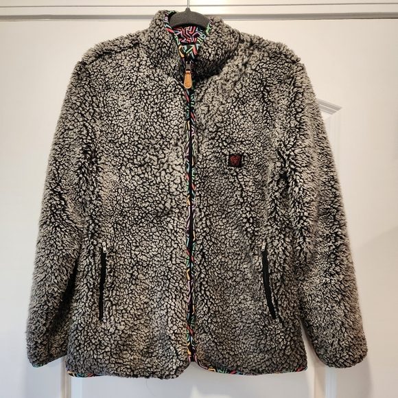 USA PALM WOMEN'S REVERSIBLE SHERPA ZIP JACKET SIZE M - Picture 2 of 10